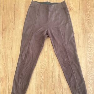 Faux Suede Brown Savvi Pants
